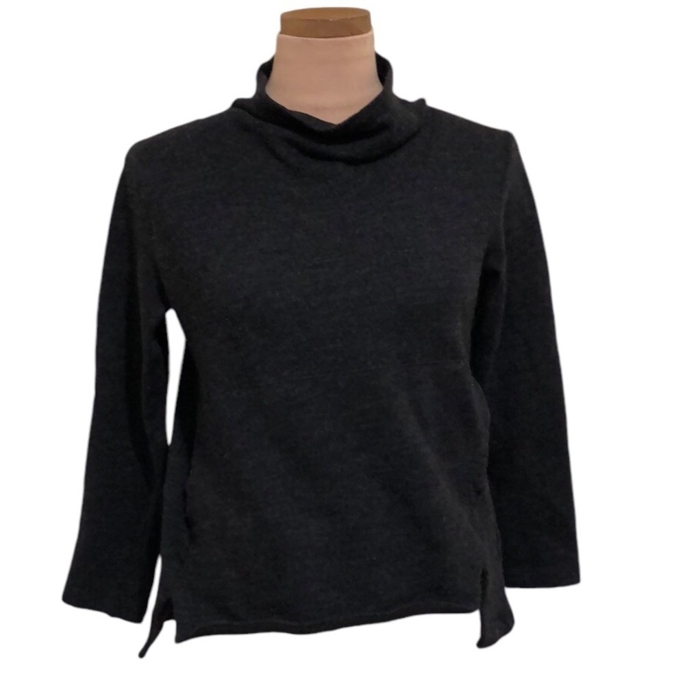 Nau Sweater Size Small Dark Charcoal Gray Wool Blend Pullover